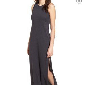 Long charcoal black LUSH dress